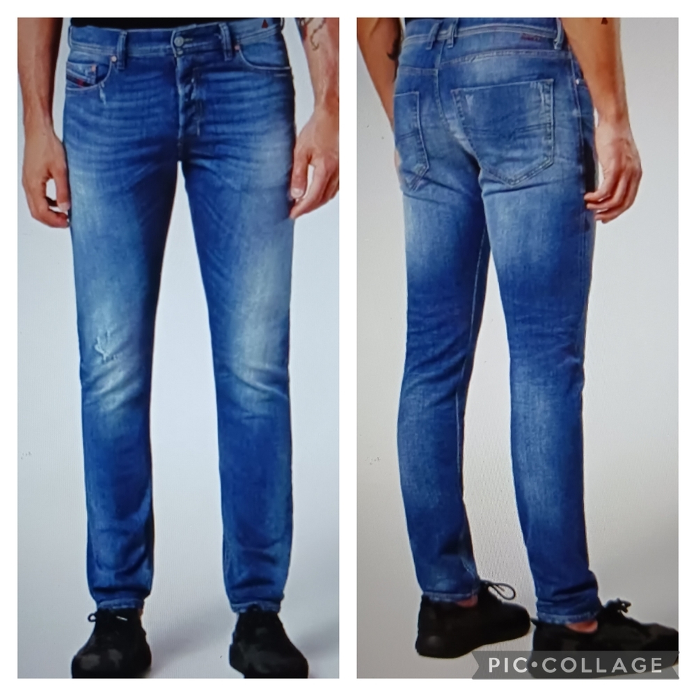 J928 GUC $215 Diesel Tepphar Slim Carrot Jeans 38/32